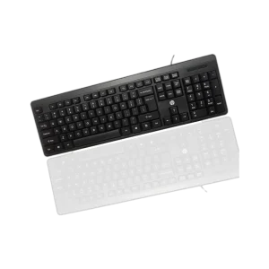 HP K100/7J4G1AA Wired USB Standard Laptop Keyboard Compatible with Desktop, Laptop, Mac Quick, Comfy and Accurate, USB Plug & Play Setup with LED Indicators (Black)