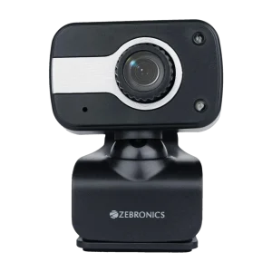 ZEBRONICS Zeb-Crystal Clear VGA Webcam 480p, with Microphone, Night vision, USB Connectivity, with 3P Lens, Auto White Balance and Manual Switch for LED (Black)